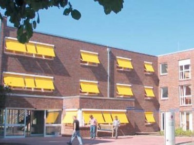 Eingang des Seniorenstifts "Alte Weberei"