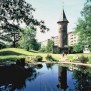 Der historische Turm von Haus Horst - das Wahrzeichen des Wohnstifts