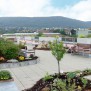 Die Dachterrasse mit Ausblick auf die Umgebung