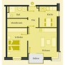 Grundriss eines Appartements des Service Wohnens am Nordring in Gütersloh