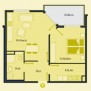 Grundriss eines Appartements im Service Wohnen Babelsberg in Potsdam