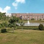 Blick vom Garten aus auf das Kursana Domizil Lingen