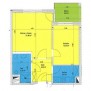 Grundriss 2 Zimmer-Wohnung mit 55qm Wohnfläche