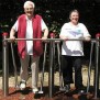 Im schön angelegten Garten kann man in jeder Form spazierengehen