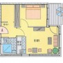 Grundriss eines Einzelzimmers in der Seniorenresidenz Erbach