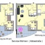 Bei Bedarf wird aus dem Einzelappartement ohne bauliche Veränderungen ein Doppelappartement