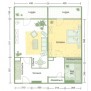 Doppel-Appartement mit getrenntem Wohn- und Schlafraum, Kochnische, Abstellraum, Bad und Loggia. Nutzfläche ca. 75 qm