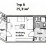 1-Zimmer-Appartement Typ B im Seniorenwohnsitz Gümbel GmbH in Wald-Mischelbach