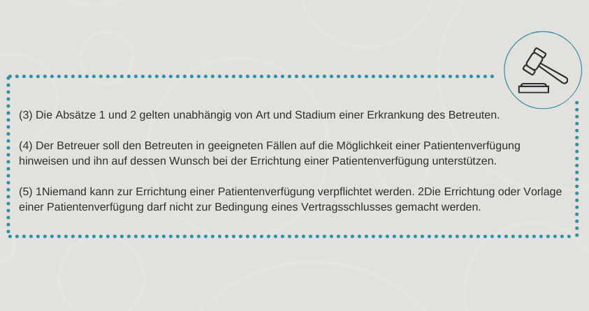 Die Patientenverfügung im Gesetz